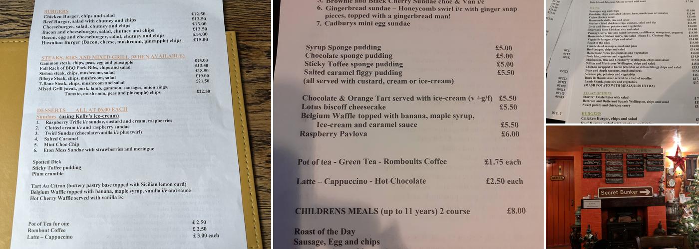 Gardeners Arms Stutton Menu