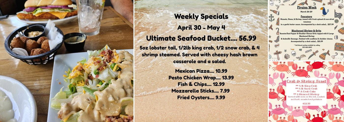 The Dock Food and Spirits Menu