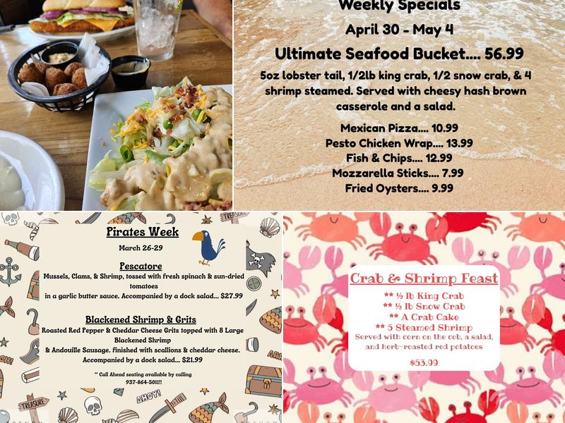 The Dock Food and Spirits Menu