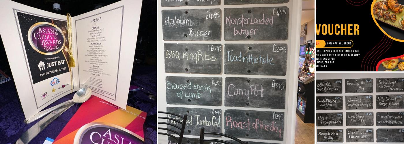 Chequers Great Blakenham Menu