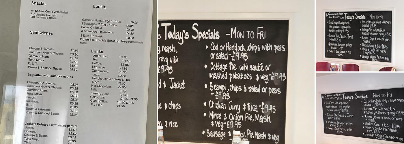 The Waterfront Diner Menu