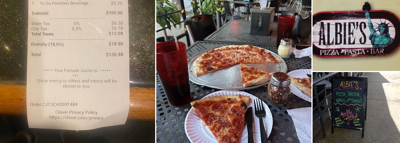 Albie's Pizza & Bar Menu