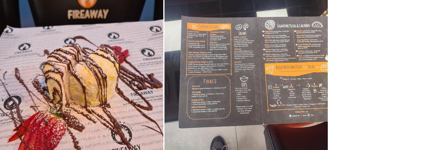 Fireaway Pizza Ipswich Menu