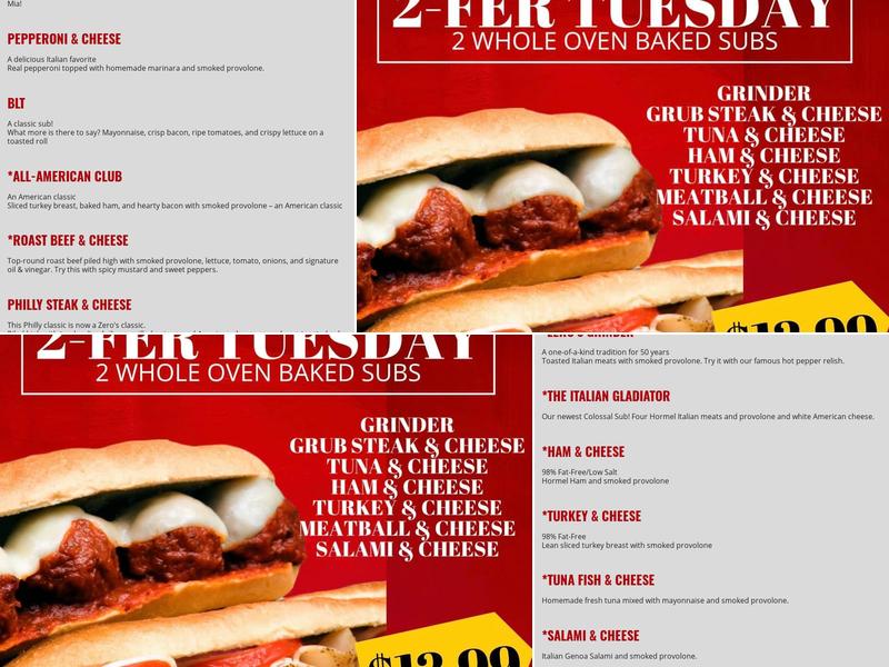 Zero's Subs Menu