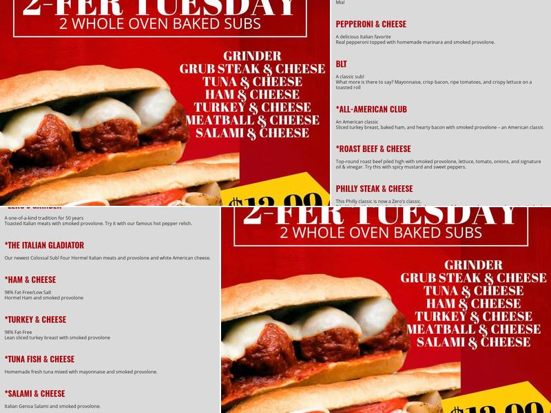 Zero's Subs Menu