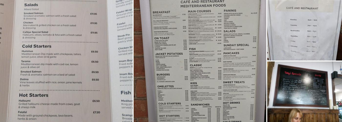 Caféye Menu