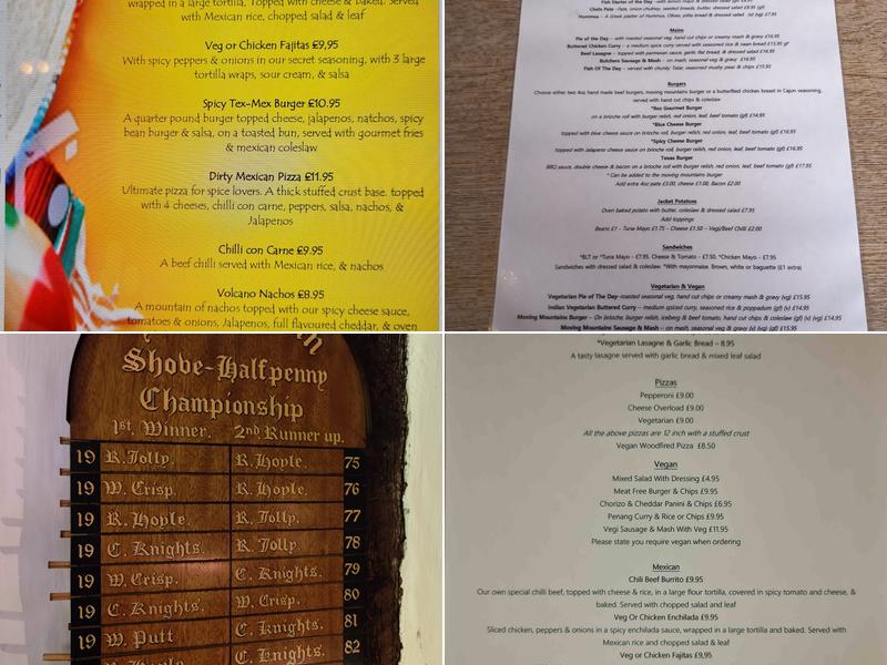 The Swan Inn Of Hoxne Menu