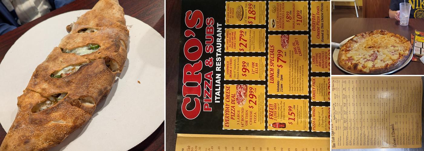 Ciro's Pizza & Subs Menu