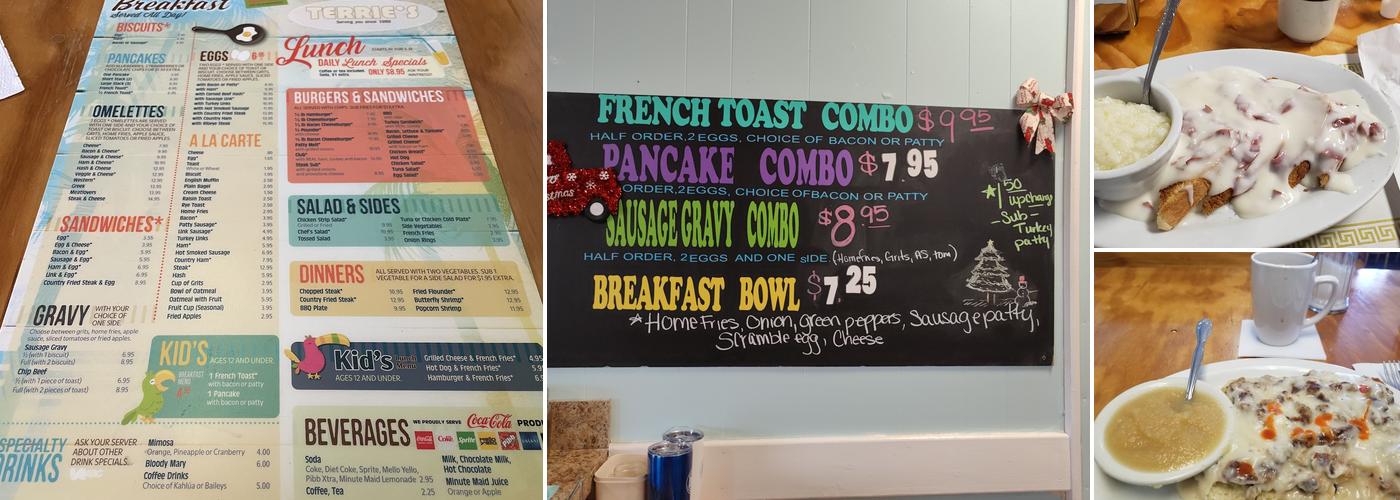 Terrie's Breakfast & Lunch Menu