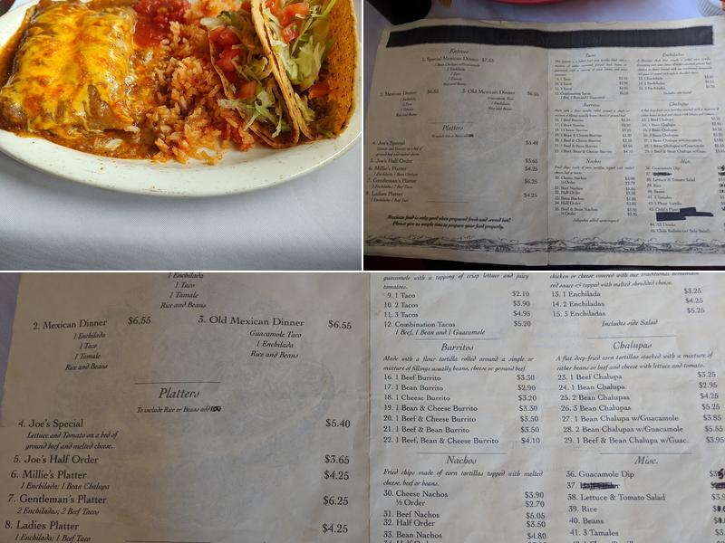 Old Mexico Restaurant Menu