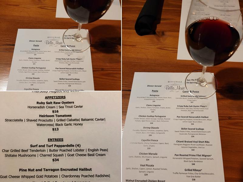 Bella Monte Restaurant & Enoteca Menu