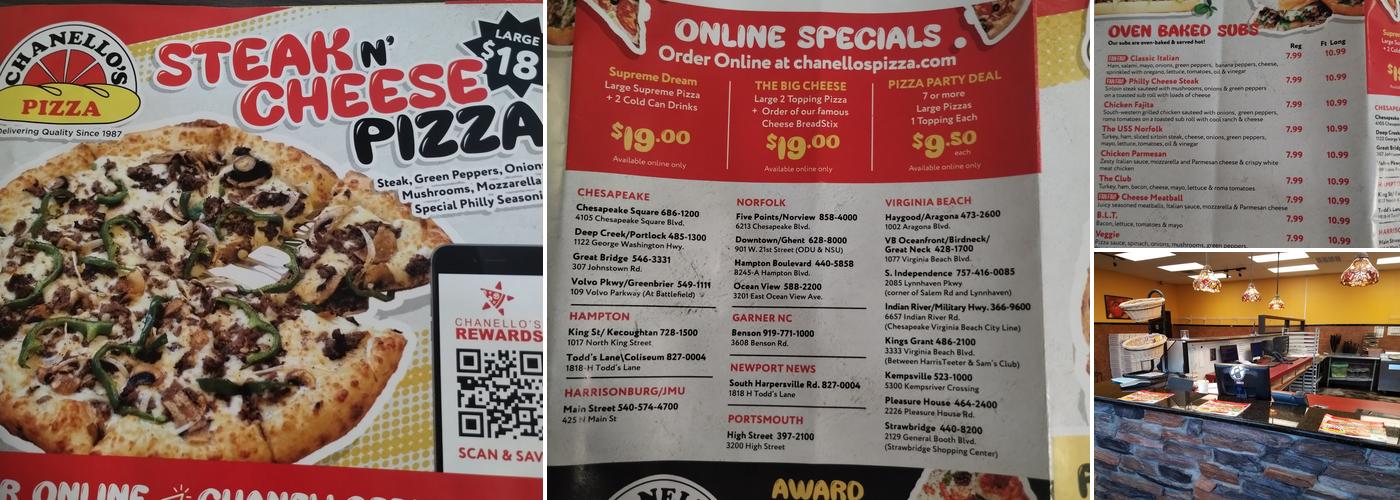 Chanello's Pizza #9 Five Points Menu