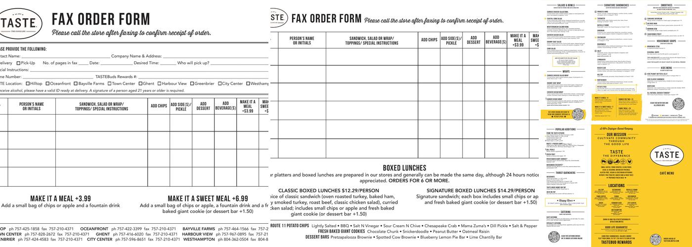 Taste Menu