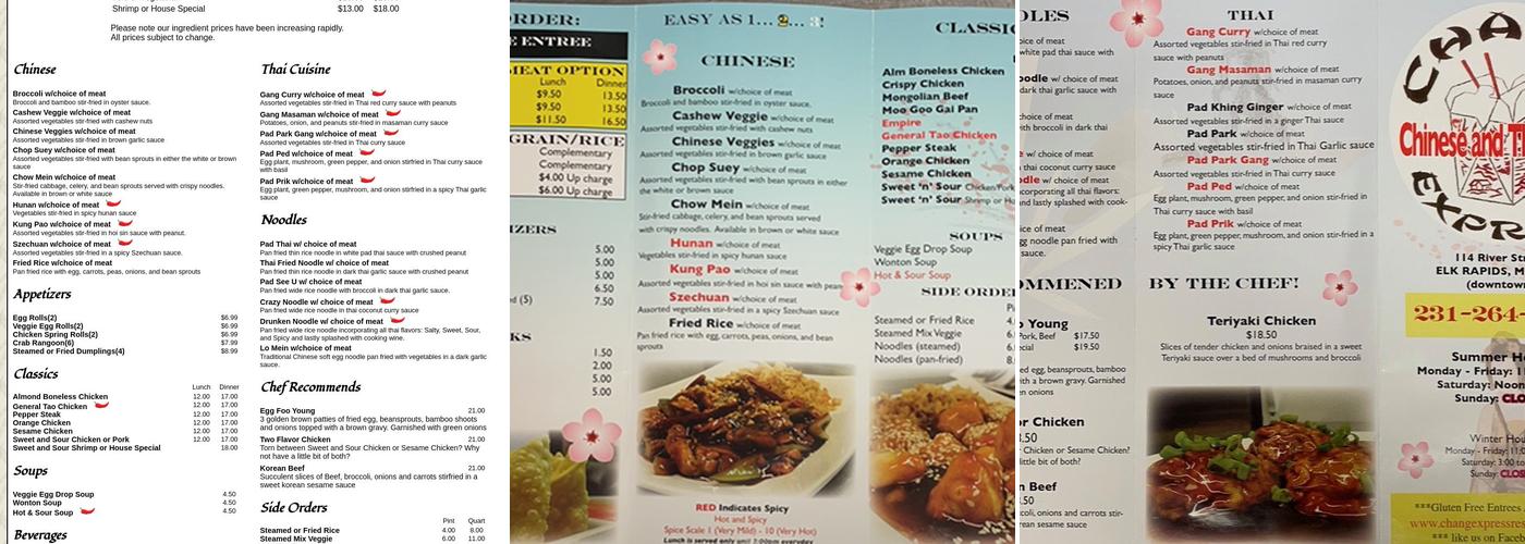 Chang Express Restaurant Menu