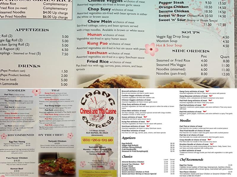 Chang Express Restaurant Menu
