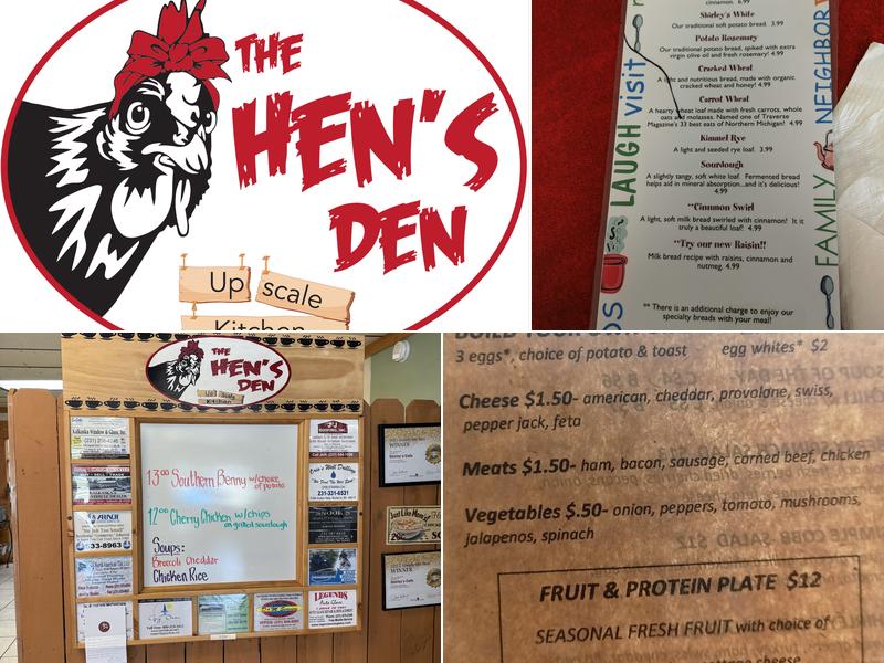 The Hen's Den Menu