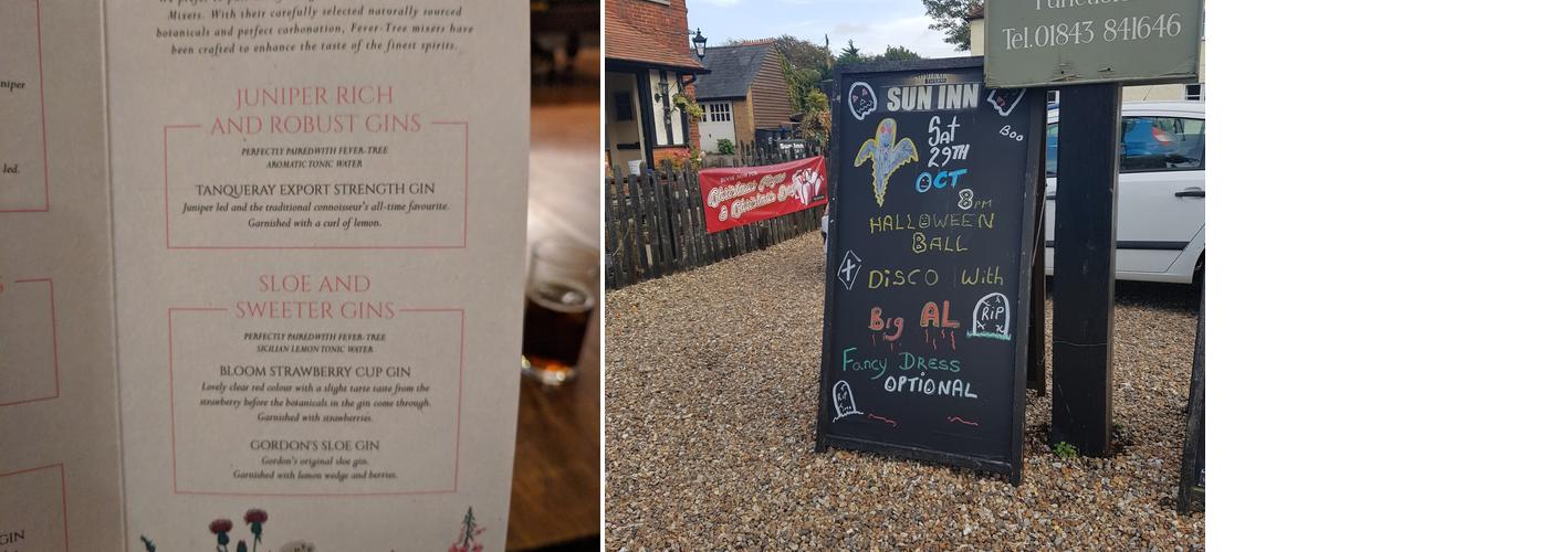 Sun Inn Public House & Restaurant Menu