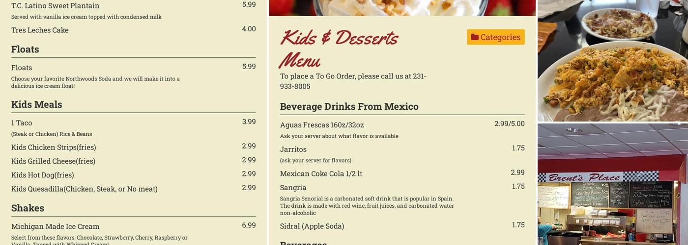 Sparky's Diner Menu