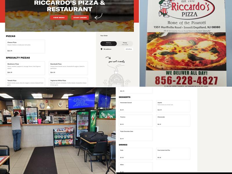 Riccardo's Pizza Restaurant Menu