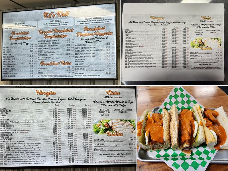 Eds Deli Breakfast, Hoagies & More Menu