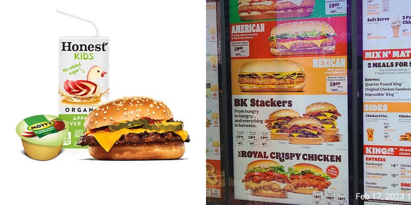 Burger King Menu