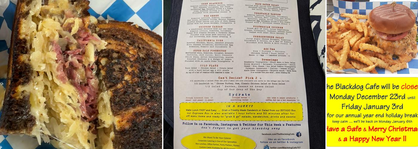 The Blackdog Cafe Menu