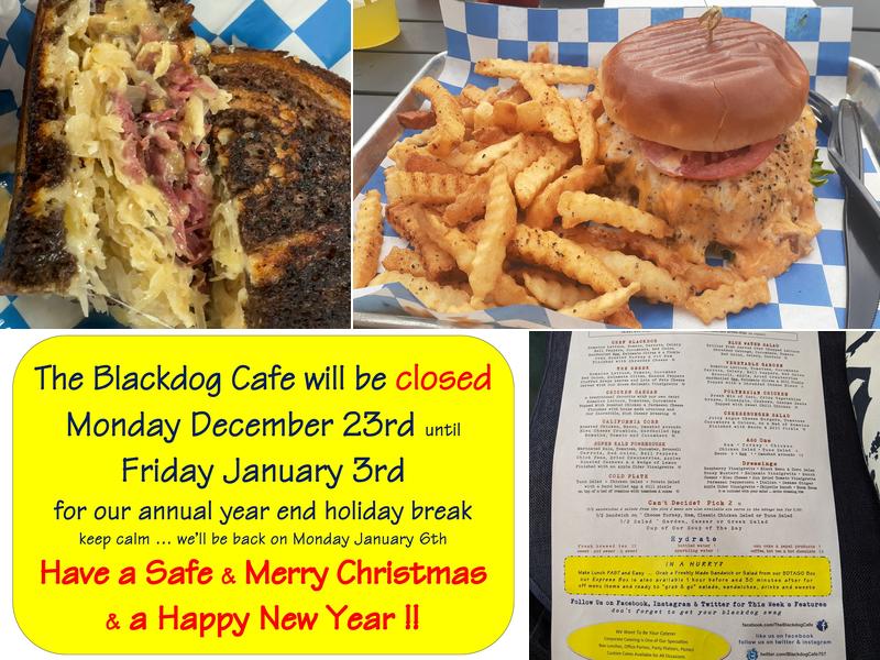 The Blackdog Cafe Menu