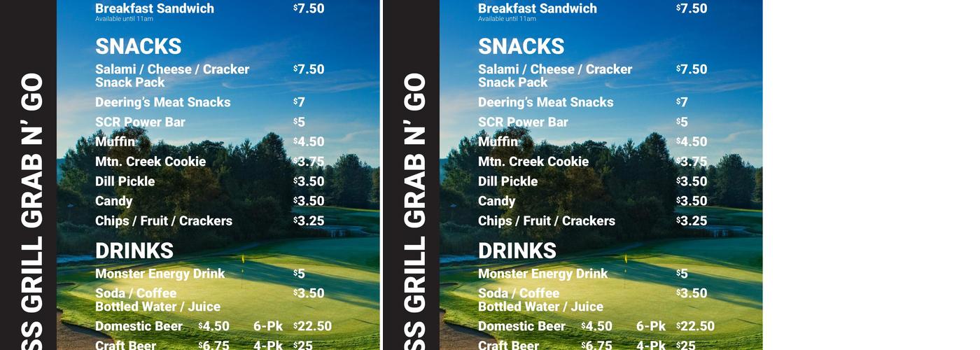 Chipper's Pub Menu