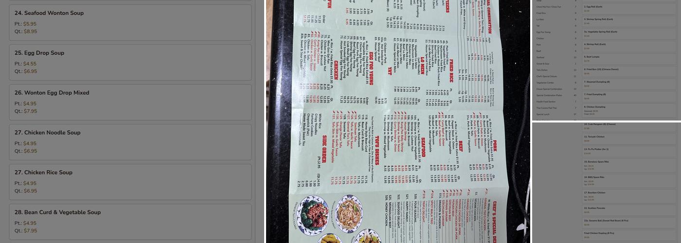 Lin's Garden Menu