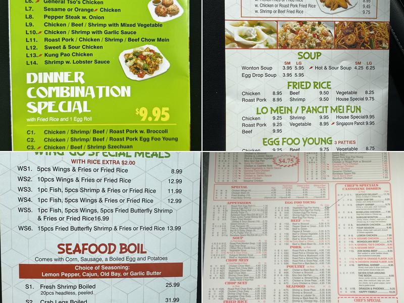 China One Chinese Restaurant Menu