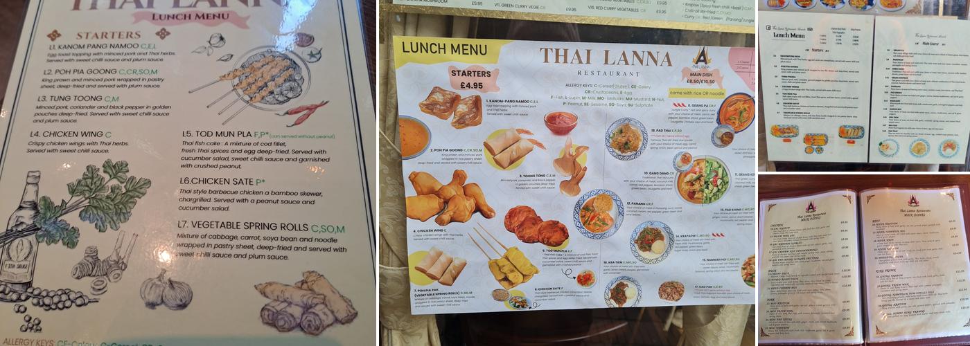 Thai Lanna Menu
