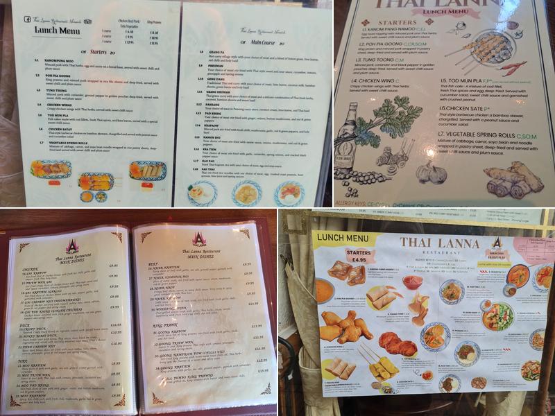 Thai Lanna Menu