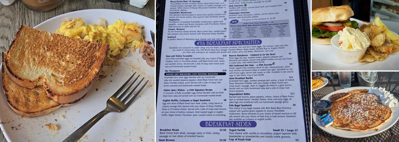 45th Parallel Cafe Menu