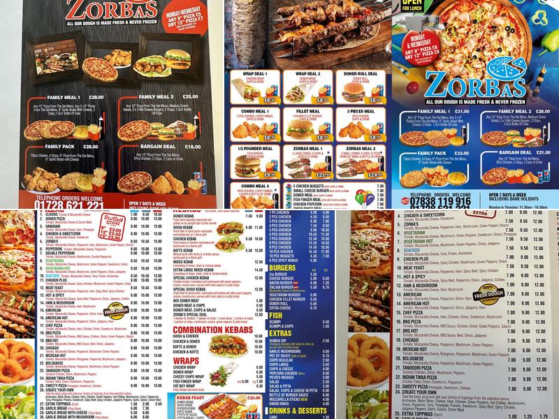 Zorbas Menu