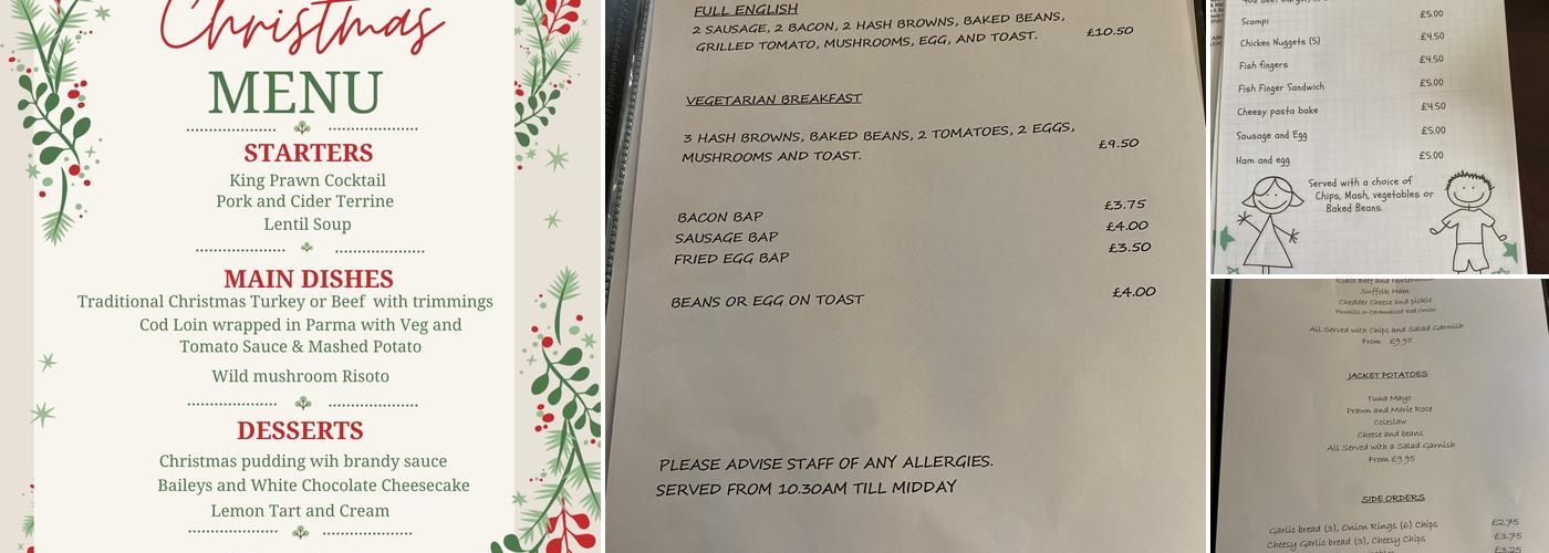 The Royal Oak Laxfield Menu