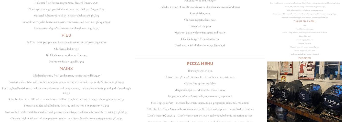 The Kings Head (The Low House) Menu