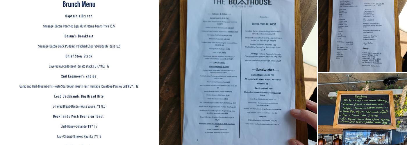 The Boathouse Kitchen and Bar Menu