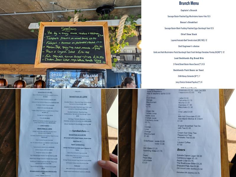 The Boathouse Kitchen and Bar Menu