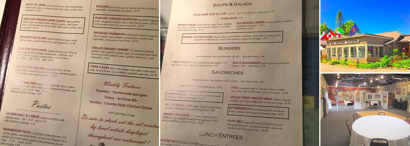 Old Mission Tavern Menu