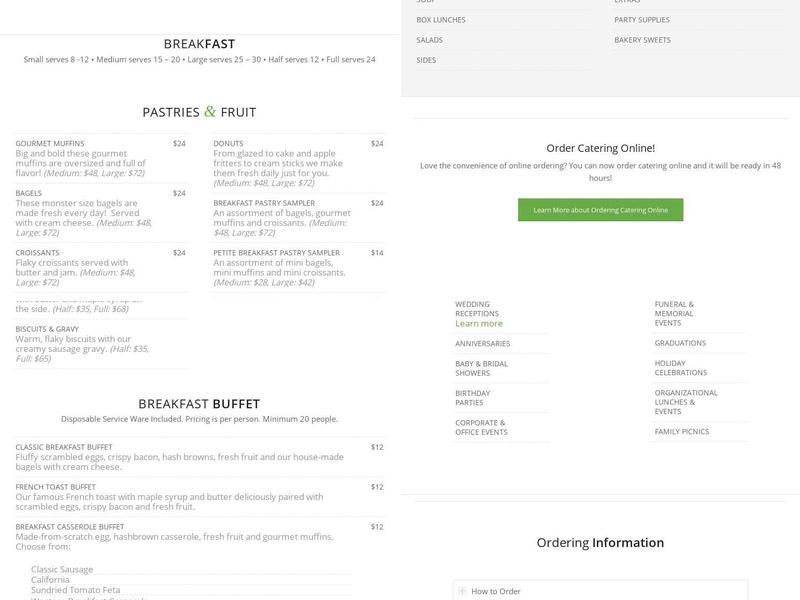 Buehler's Towne Market Menu