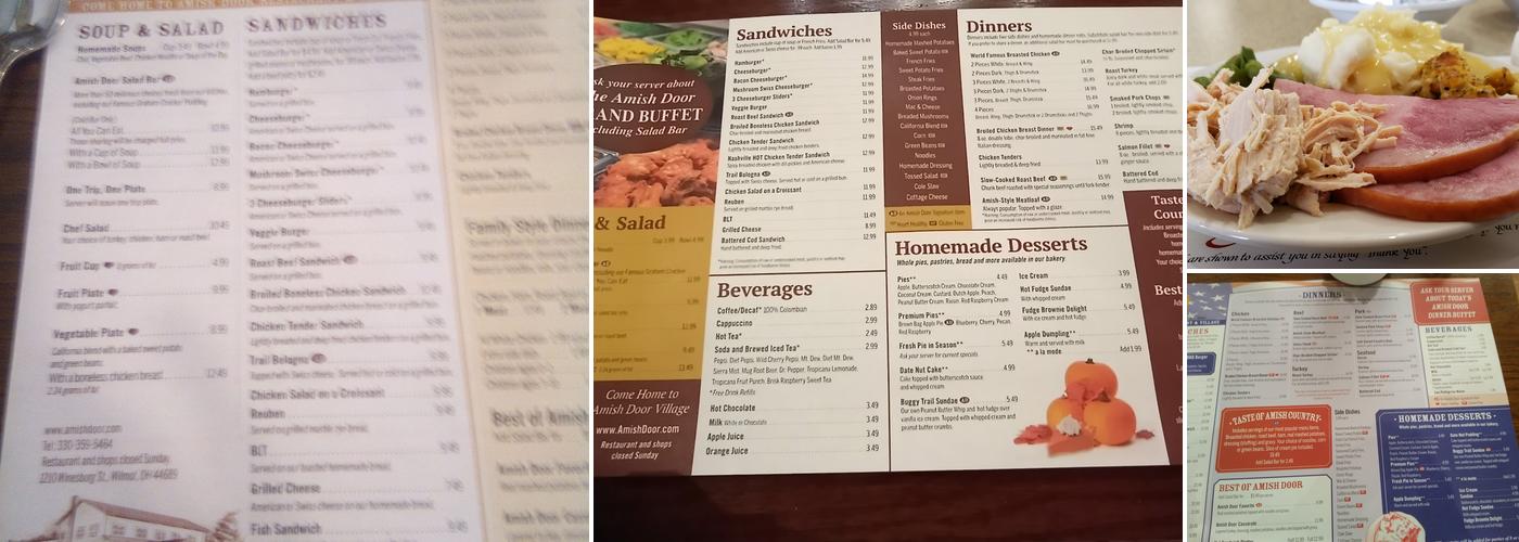 Amish Door Restaurant Menu