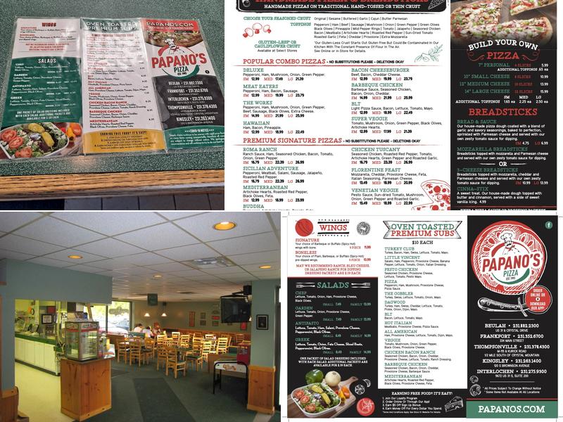 A. Papano's Pizza BEULAH Menu