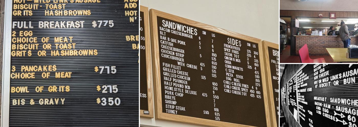 Chuck's Dairy Bar Menu