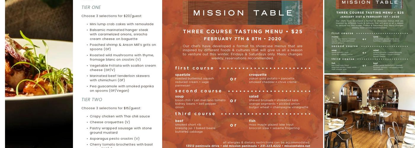 Mission Table Menu