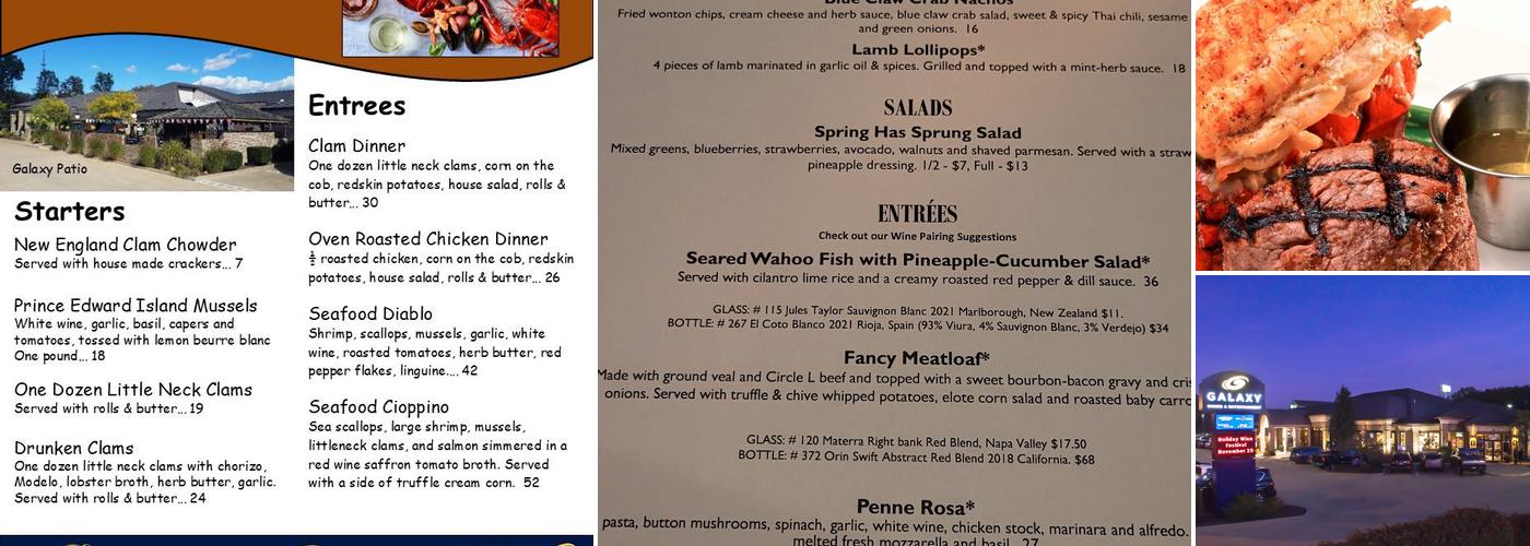 Galaxy Restaurant Menu