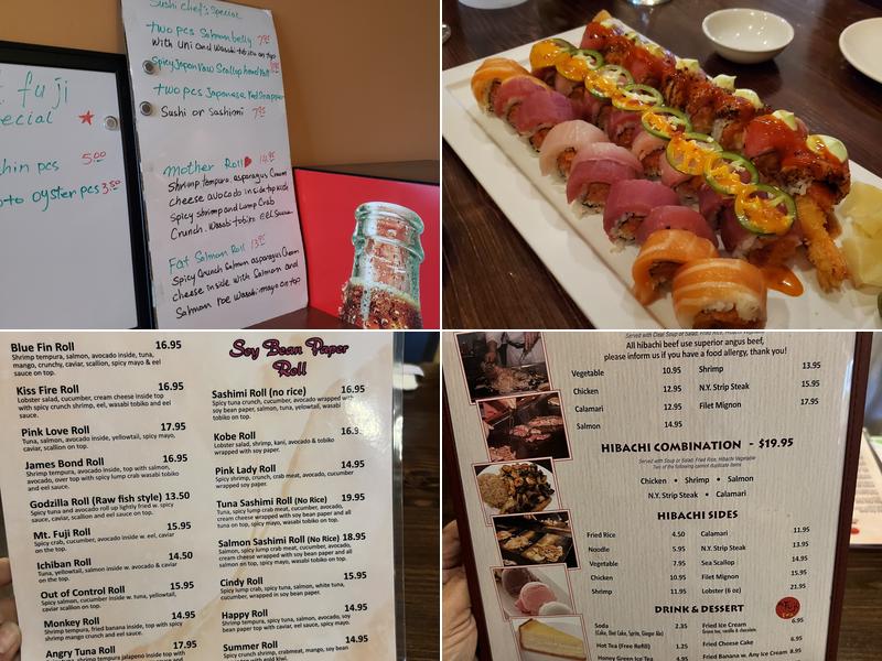 Mt Fuji Japanese Restaurant Menu