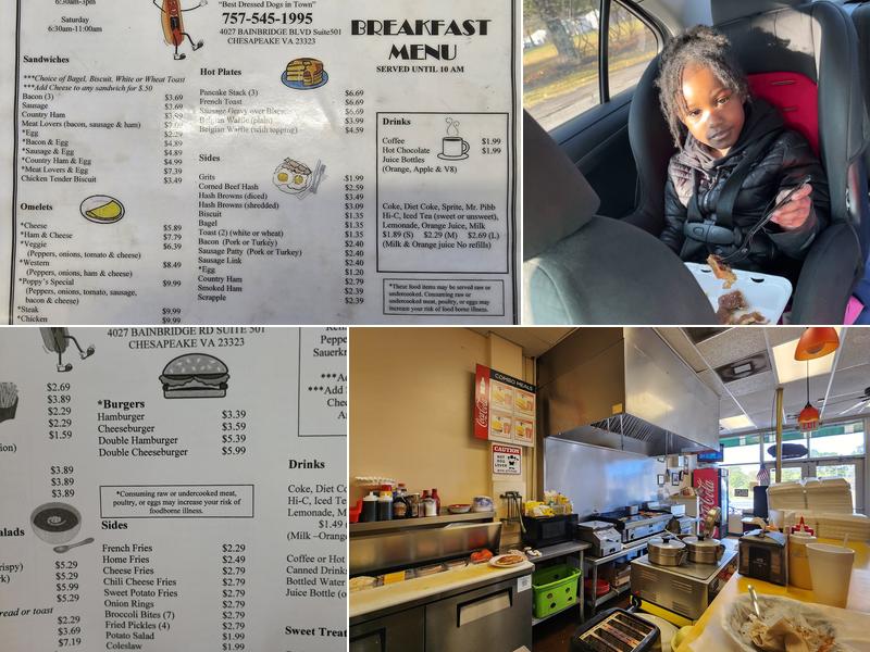 Poppy's Top Dog Menu