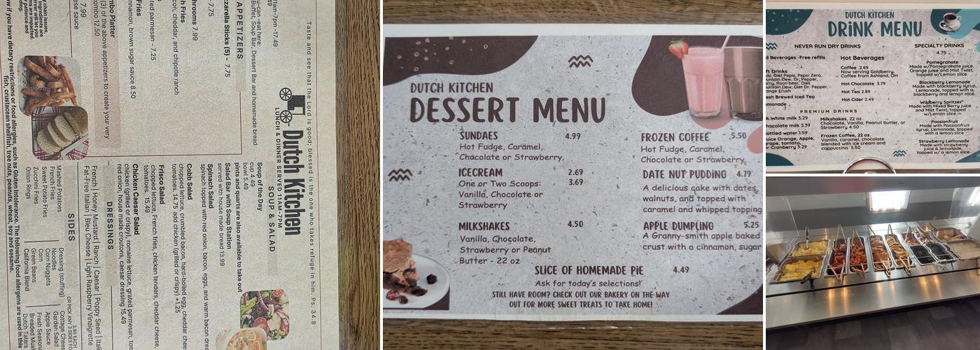 Dutch Kitchen Menu