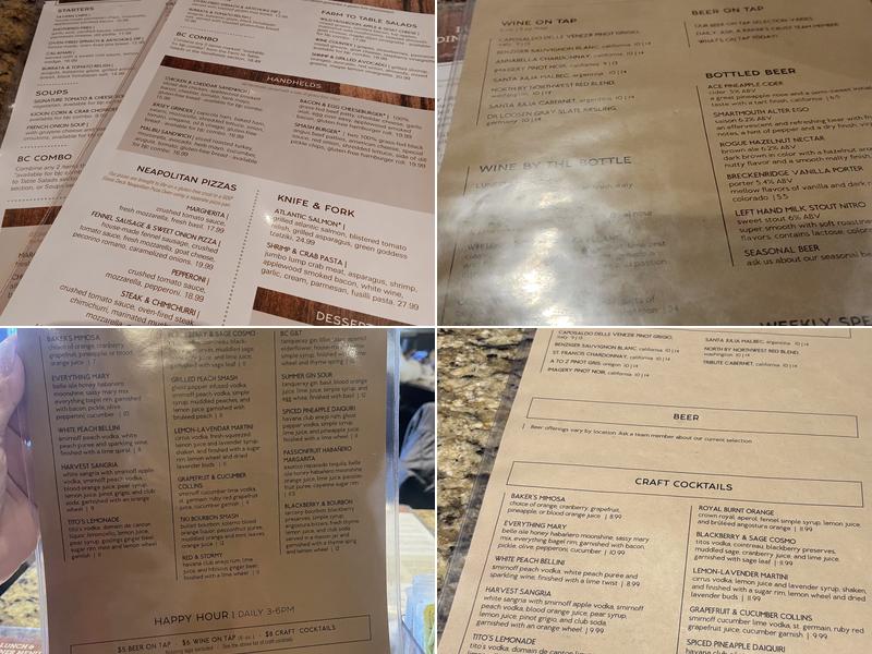 Baker's Crust Artisan Kitchen Menu