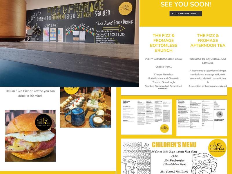 Fizz and Fromage Menu